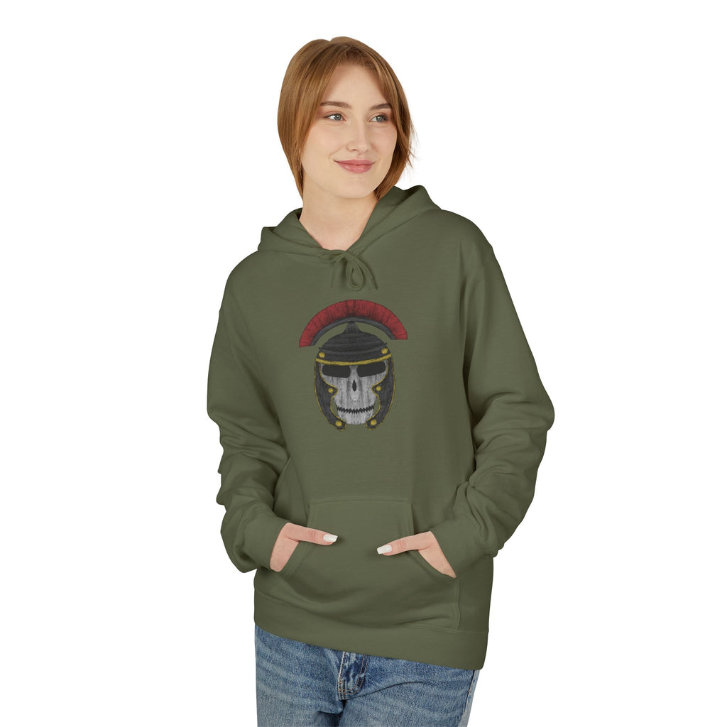 Roman Skull Hoodie — Roman Skull Design Fleece Hoodie