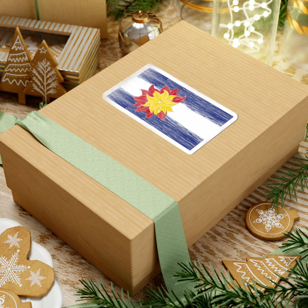 Funky Colorado Flower Sticker — Retro Floral Colorado Sticker