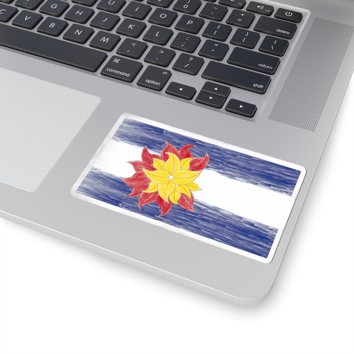 Funky Colorado Flower Sticker — Retro Floral Colorado Sticker
