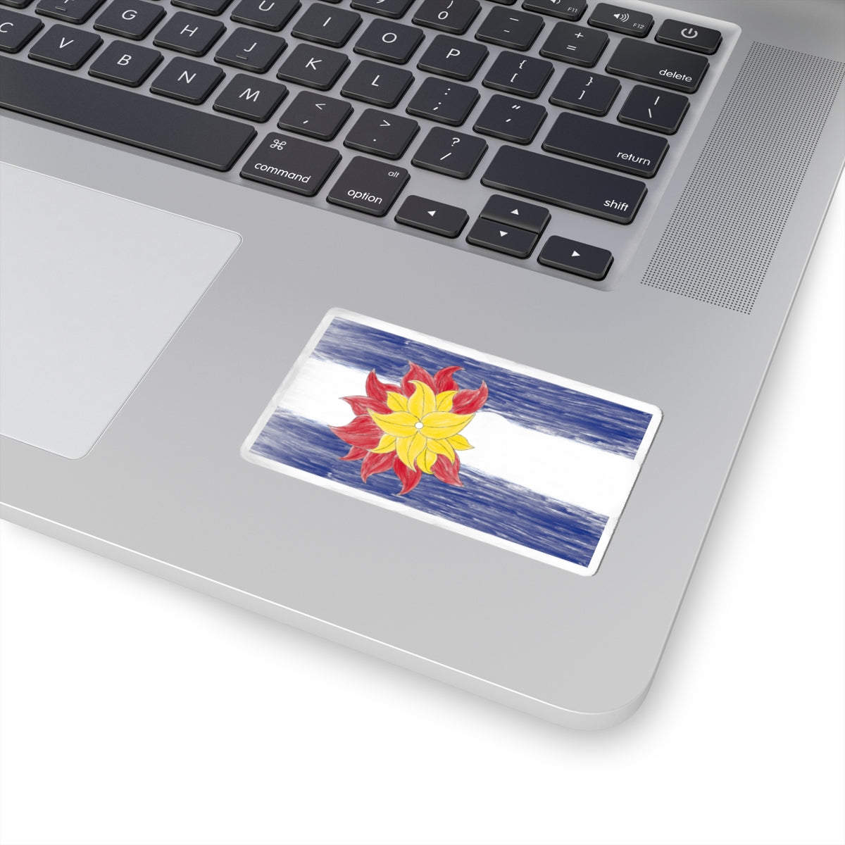 Funky Colorado Flower Sticker — Retro Floral Colorado Sticker